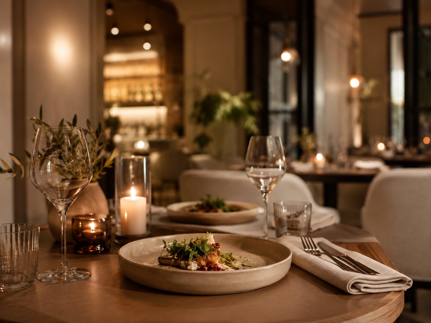 Restaurant am Abend